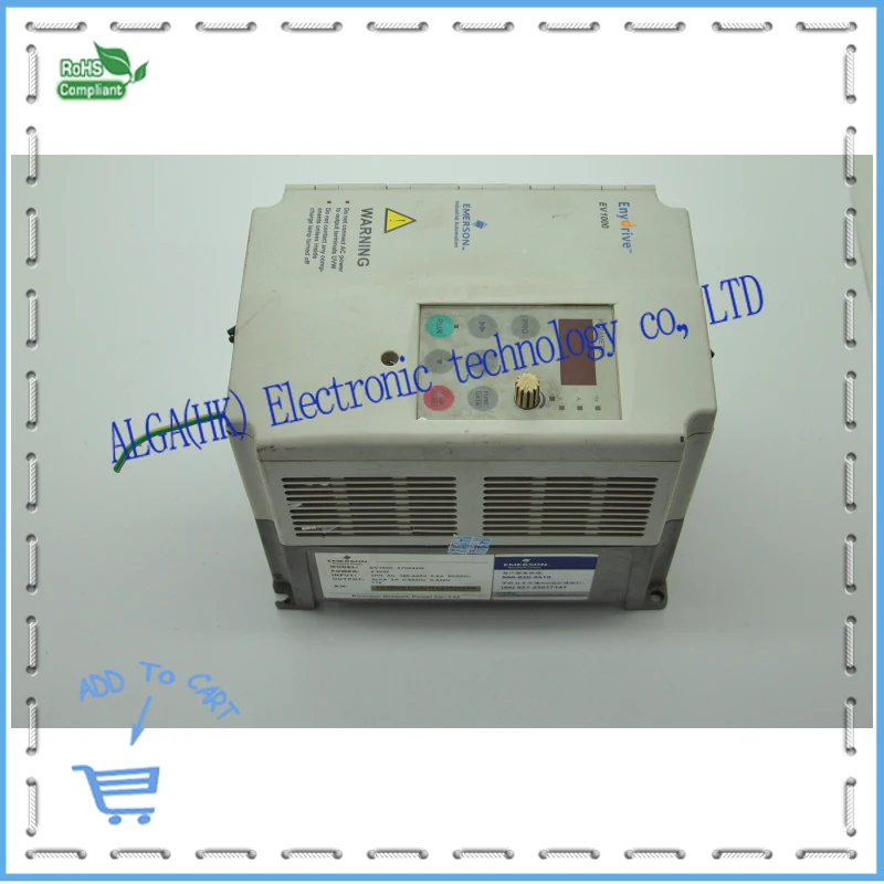 

Original second-hand Emerson inverter EV1000-4T0022Q 2.2KW 380V has been test package is good!