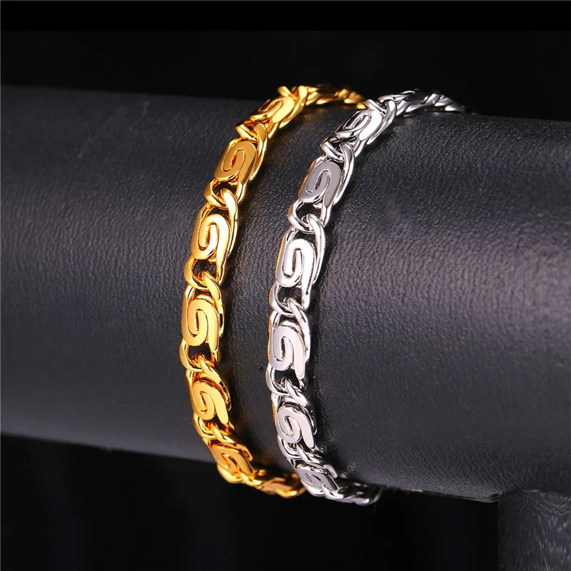 Kpop мужские браслеты высокого качества заполненные массивными цепочками