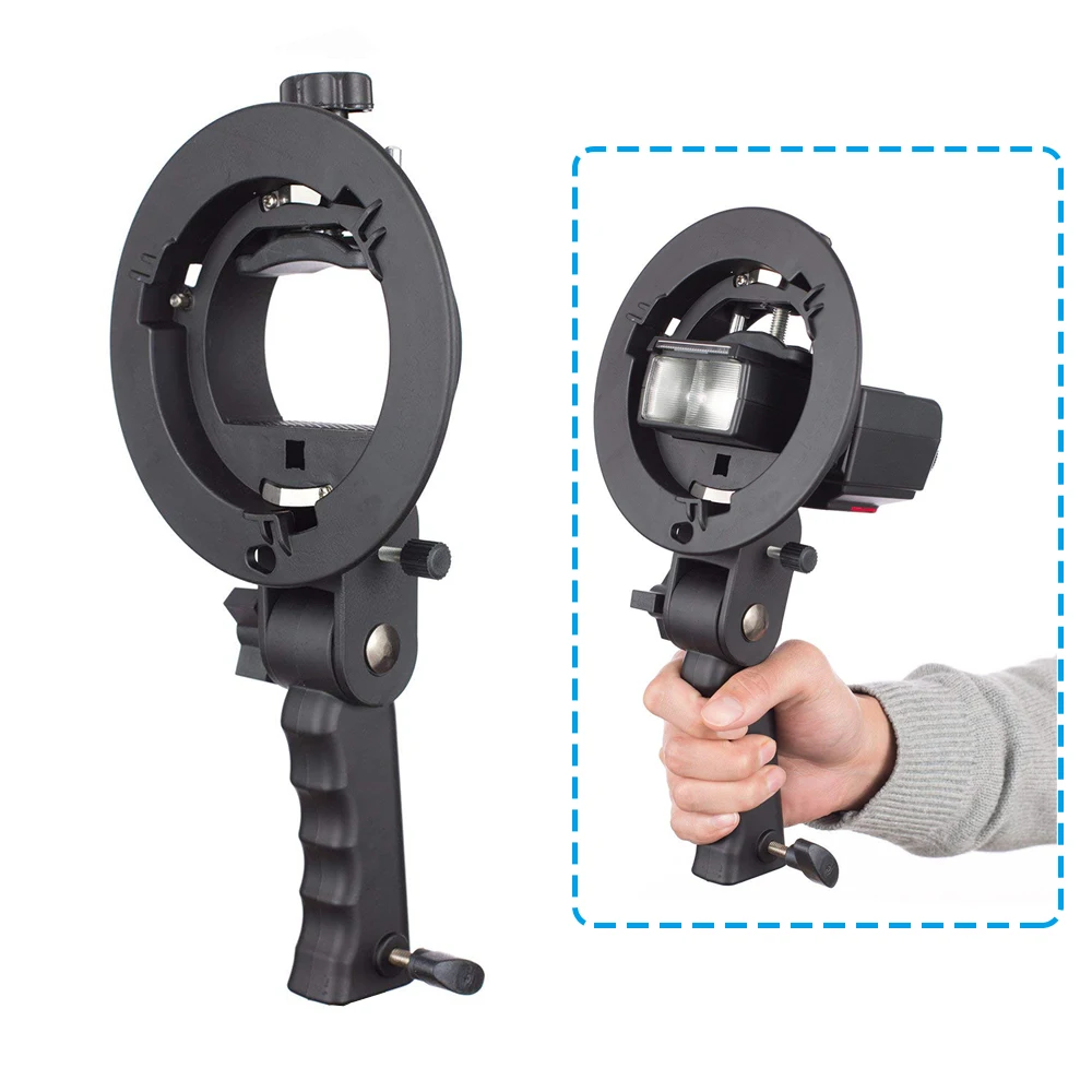 Ручной S-образный держатель кронштейна с креплением Bowens для Speedlite Flash Snoot Softbox