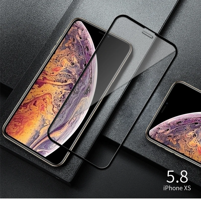 Новая 9D полностью покрытая закаленная пленка для iphone x xs max защитное стекло на iPhone7