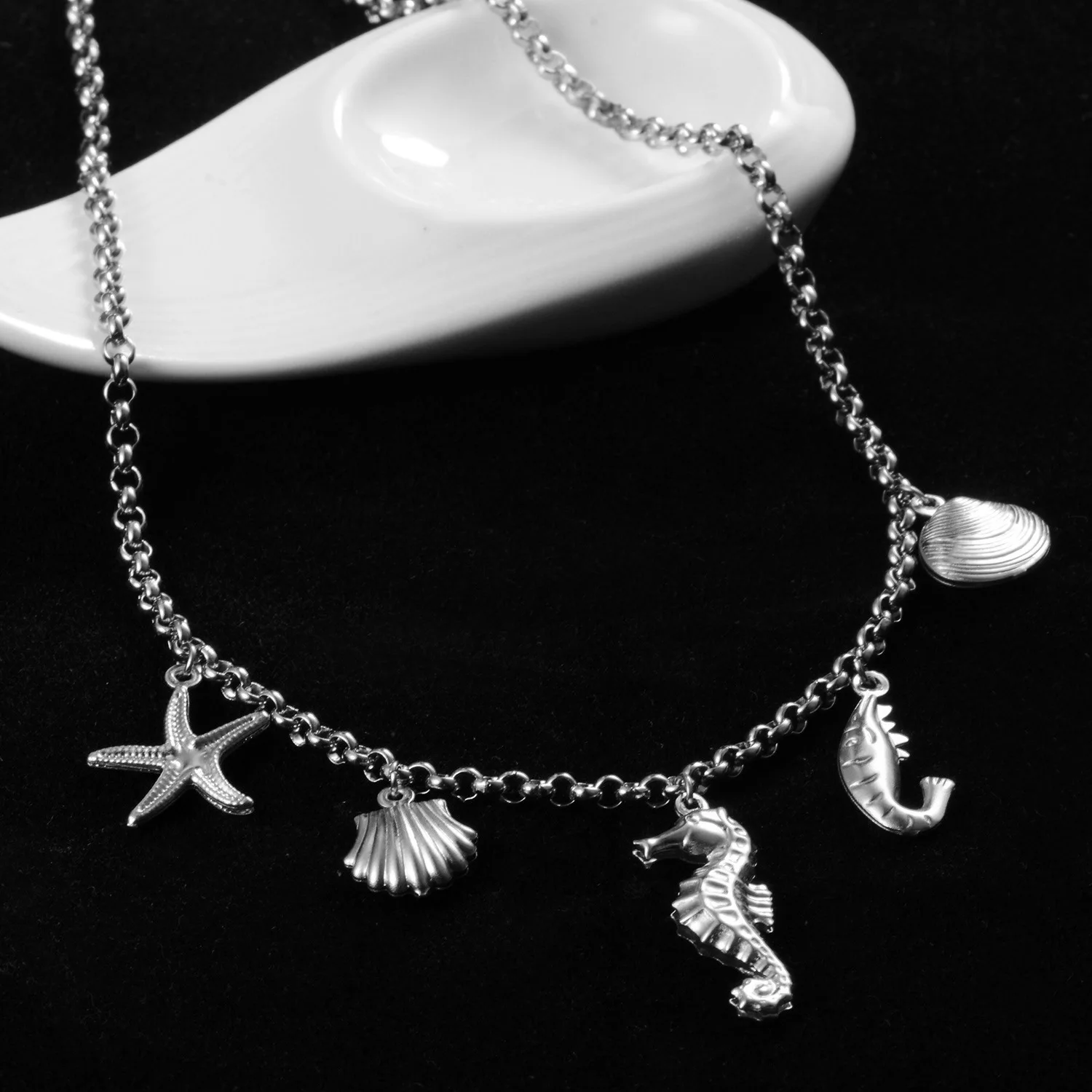 New Jewelry Stainless Steel Fashion Women's Marine Style Necklace | Украшения и аксессуары