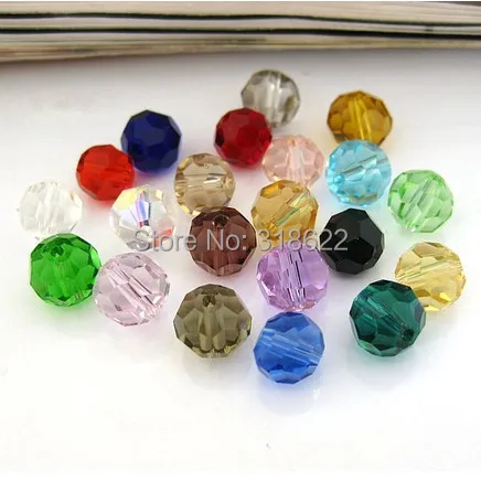 

2015 New wholesale Grade A 6mm glass Beads 12 colors DIY Jewelry Making round loose crystal Beads 300pcs