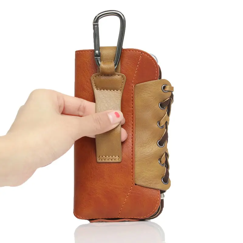 Модные Искусственная кожа ремень телефон сумка для iphone 6 S 7 Plus Samsung Размер 5.5