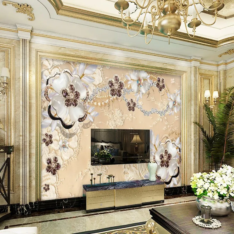 Пользовательские размеры фото Европейский роскошный кружевной ювелирный фон