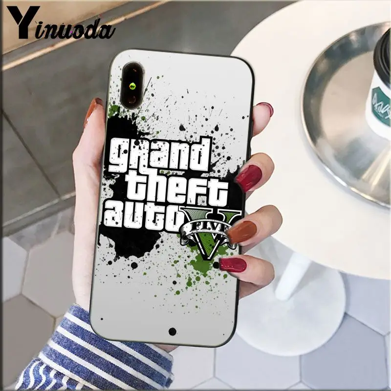 A16 Yinuoda rockstar gta 5 Grand Theft Мягкий силиконовый чехол для телефона из ТПУ для iPhone 8 7 6 6S Plus 5 5S SE XR X XS MAX Coque Shell - Цвет: A16