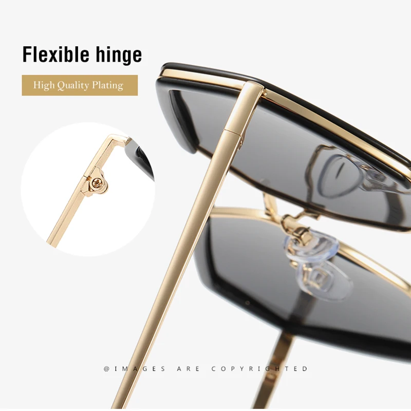 Женские солнцезащитные очки Polaroid модные многоугольные металлические для