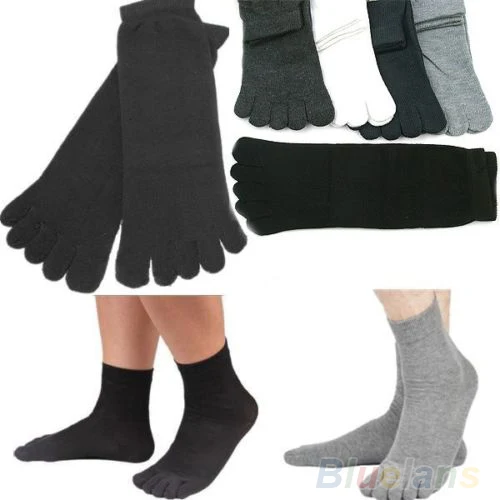 

5 Pairs Men's Five Seperate Finger Toe Comfortable Cotton Winter Warm Socks