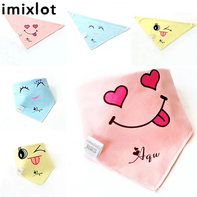 Imixlot/2018 модный детский махровый шарф для кормления Слюнявчики со смайликом