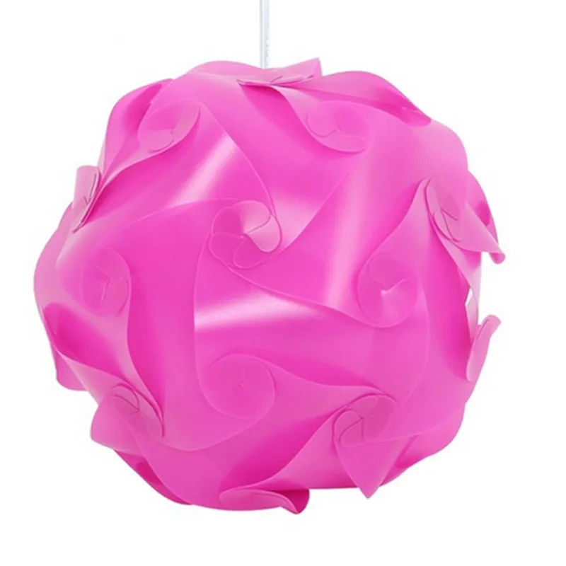 Pink 30 шт. DIY PP современный абажур подвесной шар новая лампа IQ пазл светодиодный светильник разноцветный для бара Потолочная люстра - Цвет корпуса: Pink