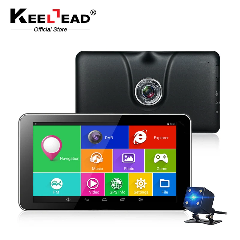 Keelead 7 дюймов Автомобильный gps-навигации Android емкостный Quad Core 16 ГБ Bluetooth Wi-Fi