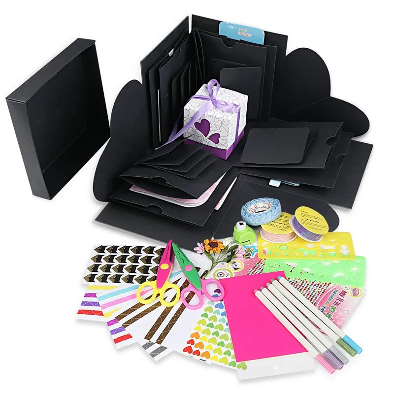 Cyuan Love Explosion Box DIY фотоальбом ручной работы для скрапбукинга коробка подарков на
