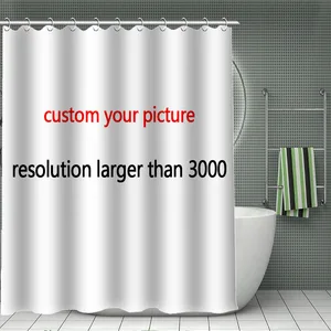 Индивидуальная занавеска для душа с узором, высококачественные экраны для ванны, Современная занавеска для ванны из полиэстера на заказ