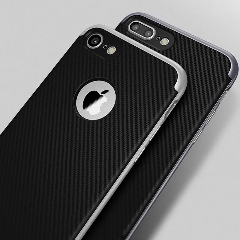 Роскошные Высокое Качество Matte Силиконовый Чехол Для iPhone 7 Coque 2 в 1 Мягкий Тонкий