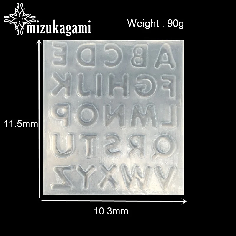 

1pcs/lot 10.3*11.5cm UV Resin Jewelry Liquid Silicone Mold 26 Letter Rectangle Resin Molds For DIY Jewelry Making Accessories