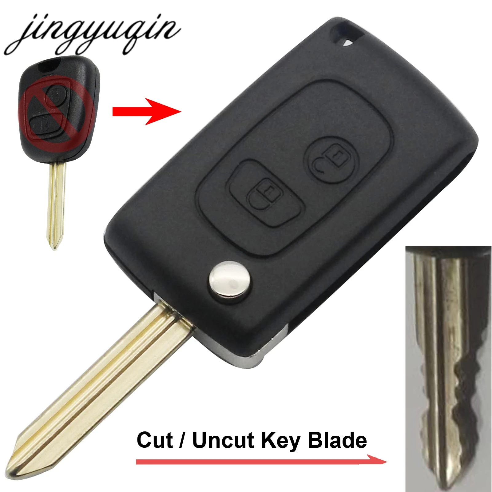 Jingyuqin Uncut/Cut модифицированная модель для Citroen Xsara Picasso Berlingo 2002 2008 2 кнопки складной