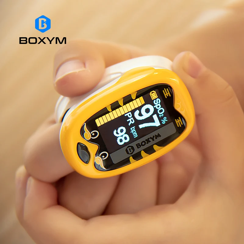 BOXYM палец импульса измеритель пульса SpO2 PR OLED Перезаряжаемые CE медицинской оксиметр de Dedo монитор сердечного ритма