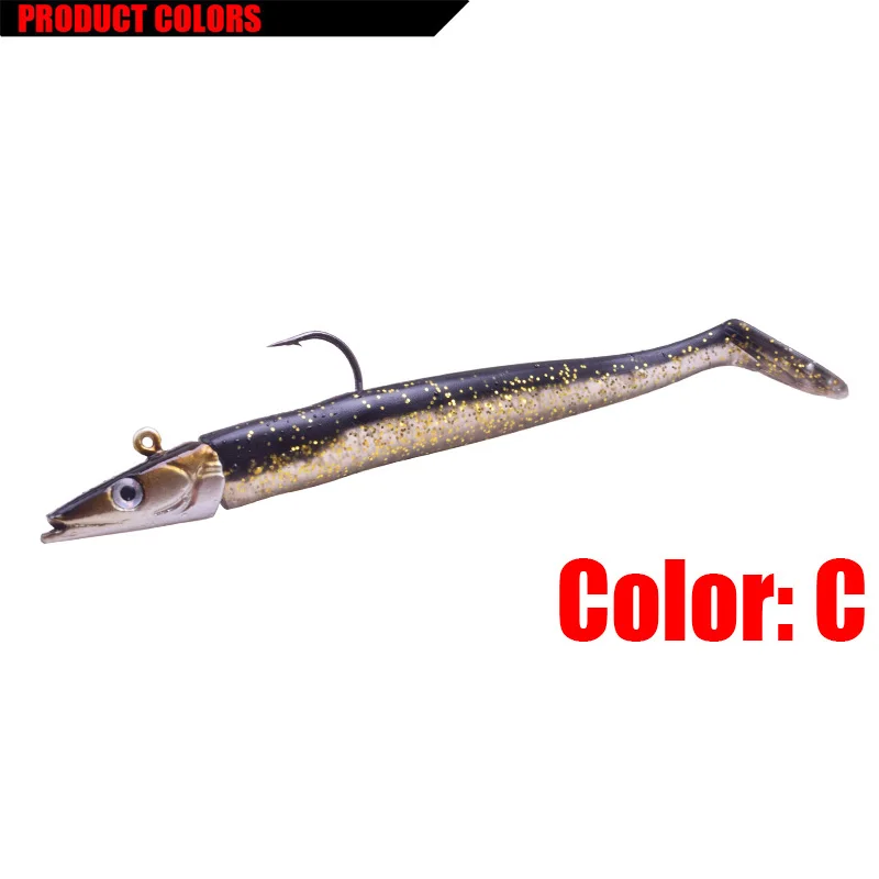 WDAIREN (12 см) 16g lead jig Head один крюк-воблер для рыбалки мягкие блесны на Тонущая