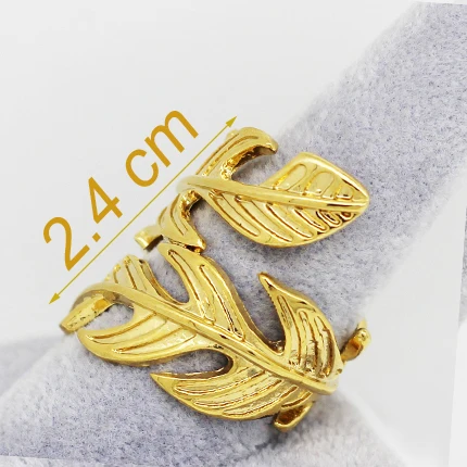 Женское кольцо на указательный палец с перьями 2 года гарантии|ring gold|gold colorgold gold |
