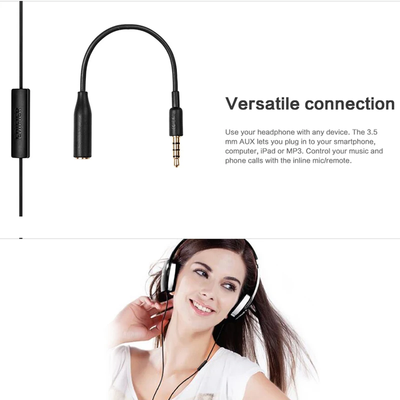 Edifier H640P Телефон проводные наушники Управление глубокий бас Универсальный