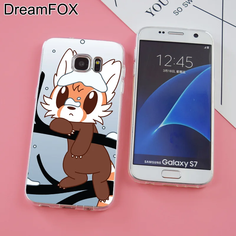 DREAMFOX K171 красный панда счастливый Мягкий ТПУ силиконовый чехол для samsung Galaxy Note S 6 7 8
