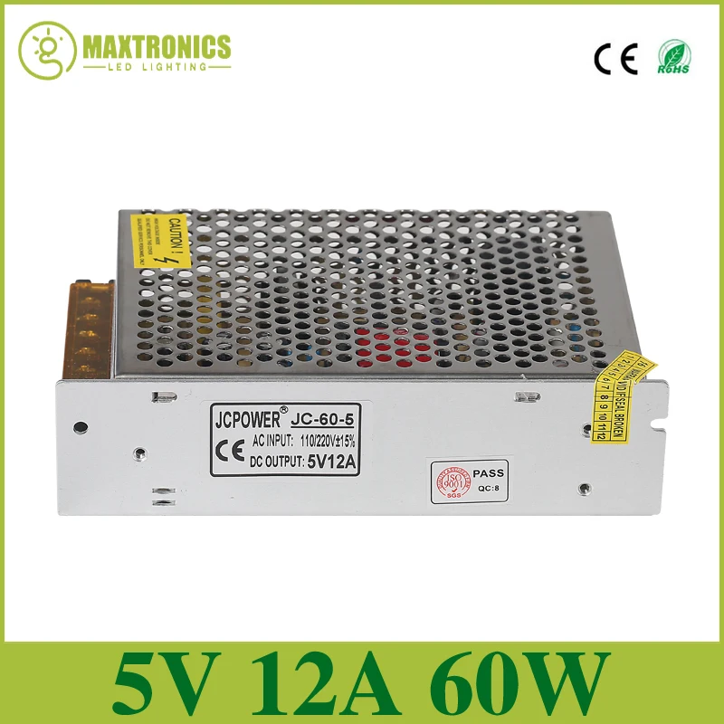 Оптовая цена лучшее качество 5V 12A 60W драйвер импульсного источника питания для