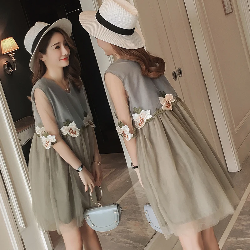 Корейская версия нового платья для грудного вскармливания летнее платье из