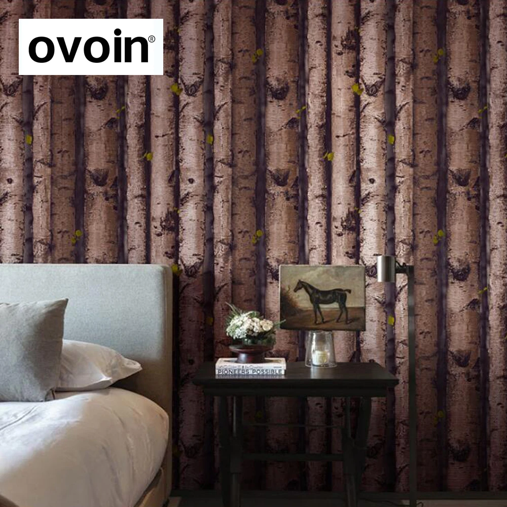3D Березовое дерево леса нетканые обои для детской комнаты спальни | Обустройство
