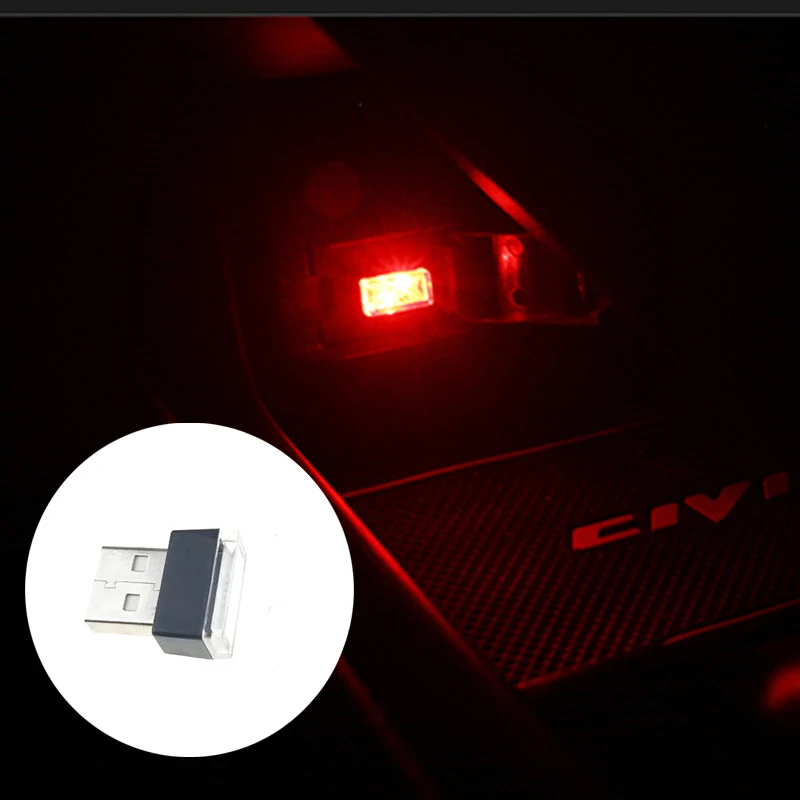 Автомобильный Универсальный USB светодиодный декоративный свет Автозапчасти для