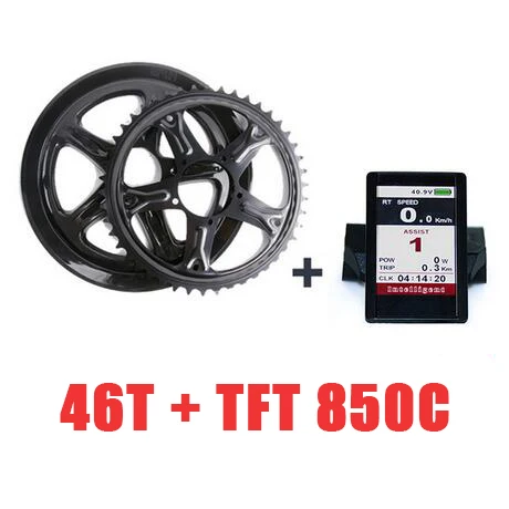 46T and 850C Bafang 8Fun BBS02 48V750W Ebike Mid мотор Ebike комплект бесщеточный Электрический мотор велосипед комплект для E велосипед преобразования Bafang 750 Вт - Цвет: 46T and 850C