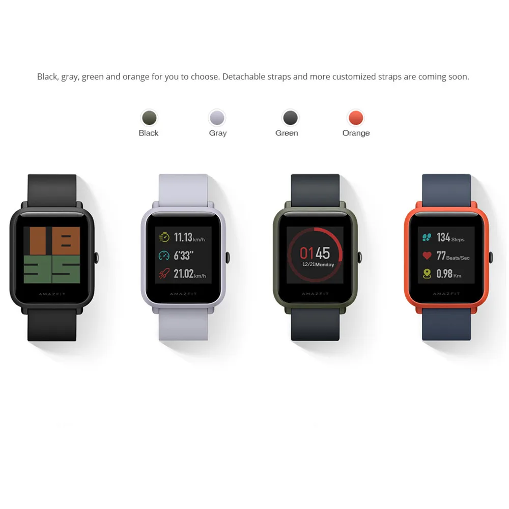 Английский Новый оригинальный Xiaomi Huami Amazfit умные часы Bip бит темп Lite Молодежная
