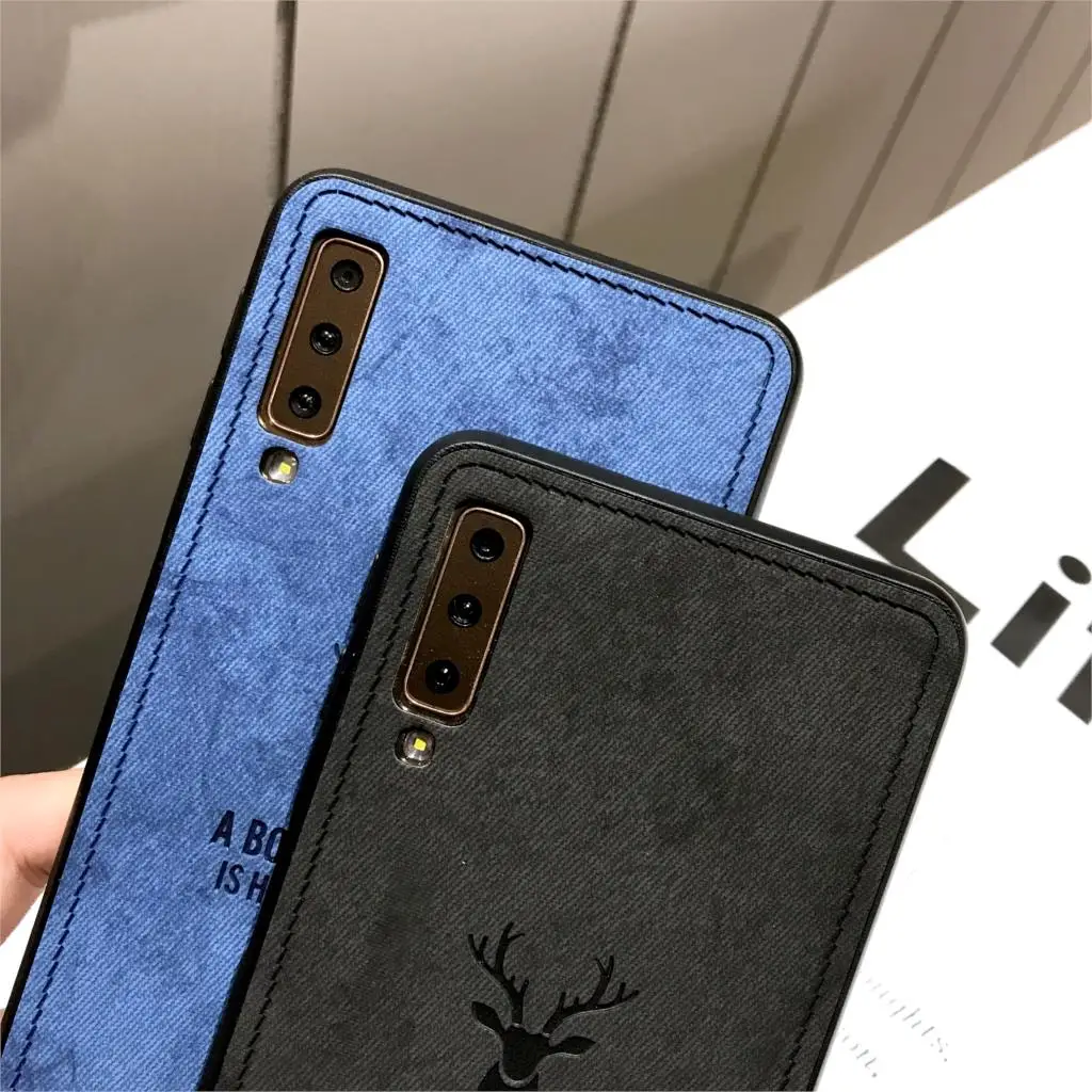 Роскошный тканевый чехол с оленем для OPPO A83 A79 A77 A73 A59 A7 A5 A3 F17 Pro R15 R11S R9 Plus кожаный +