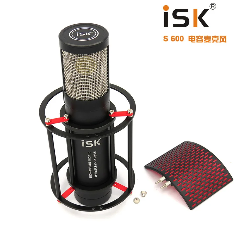 ISK S600 конденсаторный записывающий микрофон 25 мм большая пленка звуковая головка в форме сердца указывающий звукосниматель