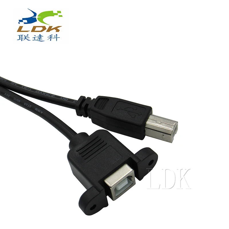 Удлинительный шнур USB для принтера USB-B мужской поворачивает ремень проводки