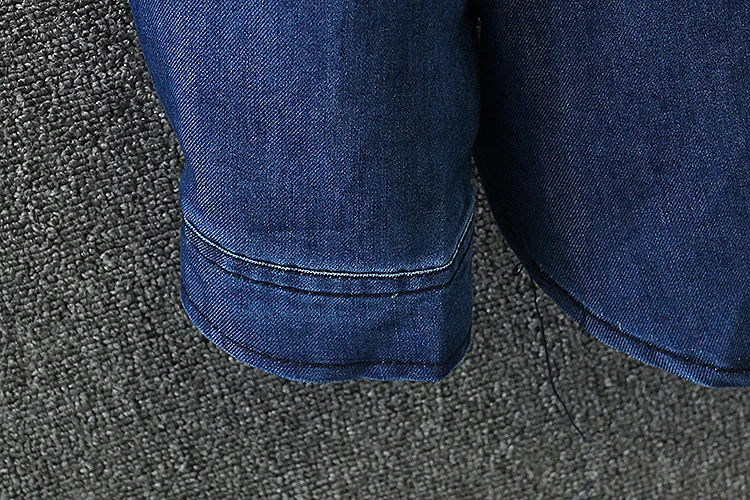 F7 Весна Повседневное Для женщин Джинсовые рубашки 5XL плюс Размеры одежда хлопок