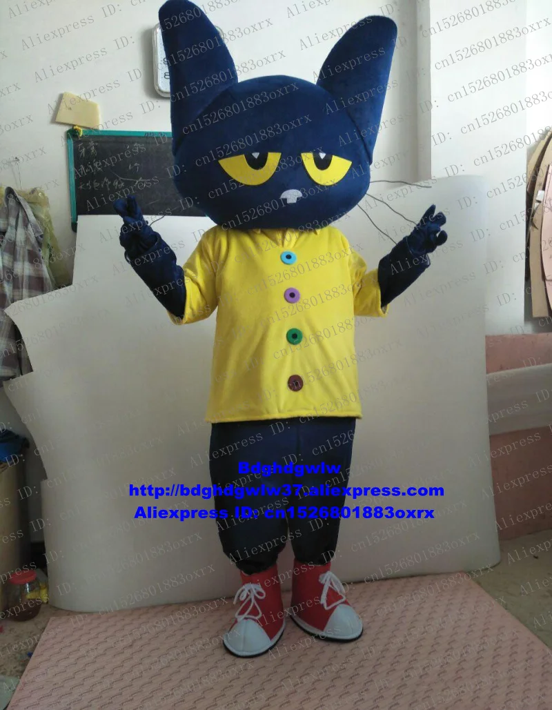 Костюм-талисман Pete The Cat костюм персонажа мультфильма для взрослых аниме арт-шоу