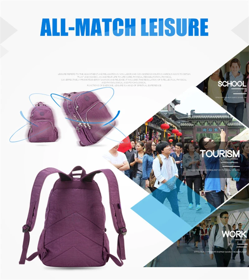 TEGAOTE, женский рюкзак для девочек-подростков, нейлоновые рюкзаки, Mochila Feminina, женский рюкзак для путешествий, школьный ранец, женская сумка