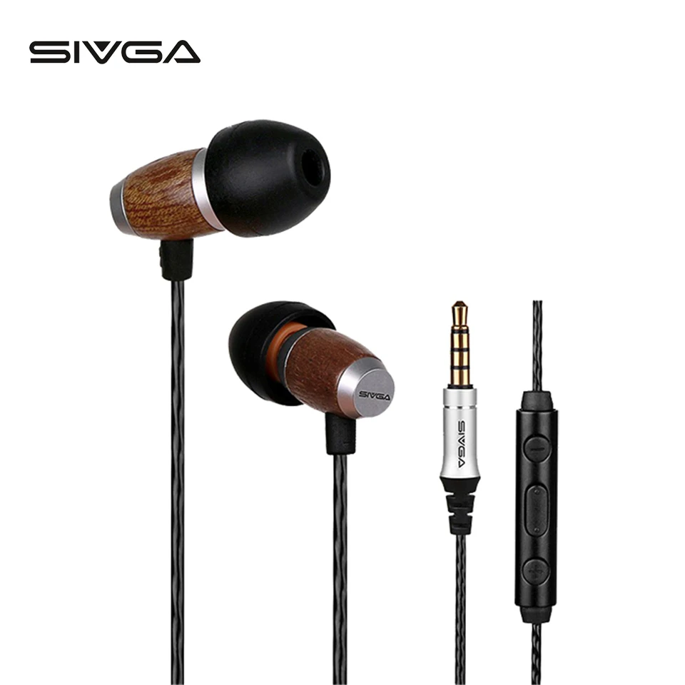 SIVGA M007 деревянные Hifi стерео музыка динамические наушники вкладыши