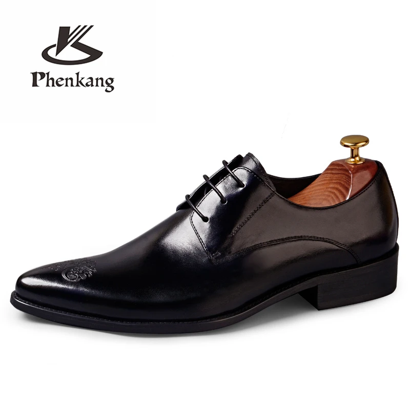 Туфли оксфорды мужские из натуральной кожи формальные свадебные на шнуровке