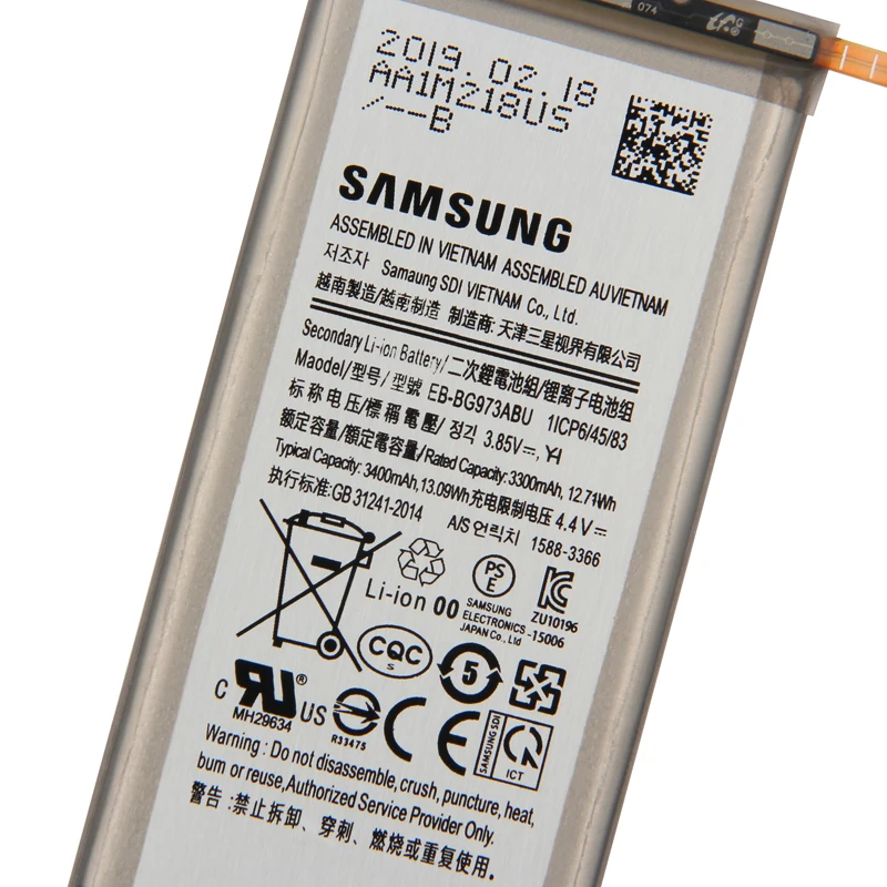 Аккумулятор samsung EB-BG973ABU для samsung Galaxy S10 X SM-G9730 S10 Натуральная кожа телефон Батарея 3400 мА-ч