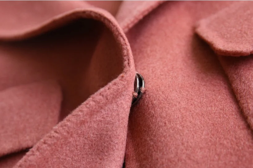 Women Woolen Jacket Short Coat Autumn Winter Turn-down Collar Loose Solid Woolen Blends Coat S-XL