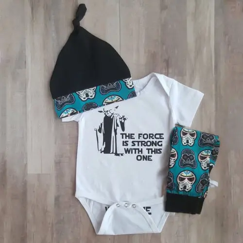 Pudcoco Newborn Baby Boy Girl Clothes Cartoon Tops Skull Pants Leggings+Hat 3pcs Outfit Set Cool 0-18M | Детская одежда и обувь