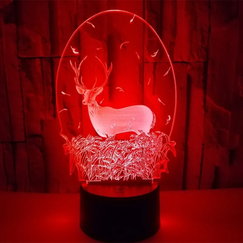 Цветная сенсорная 3d лампа иллюзия светодиодный ночник USB настольная для детей