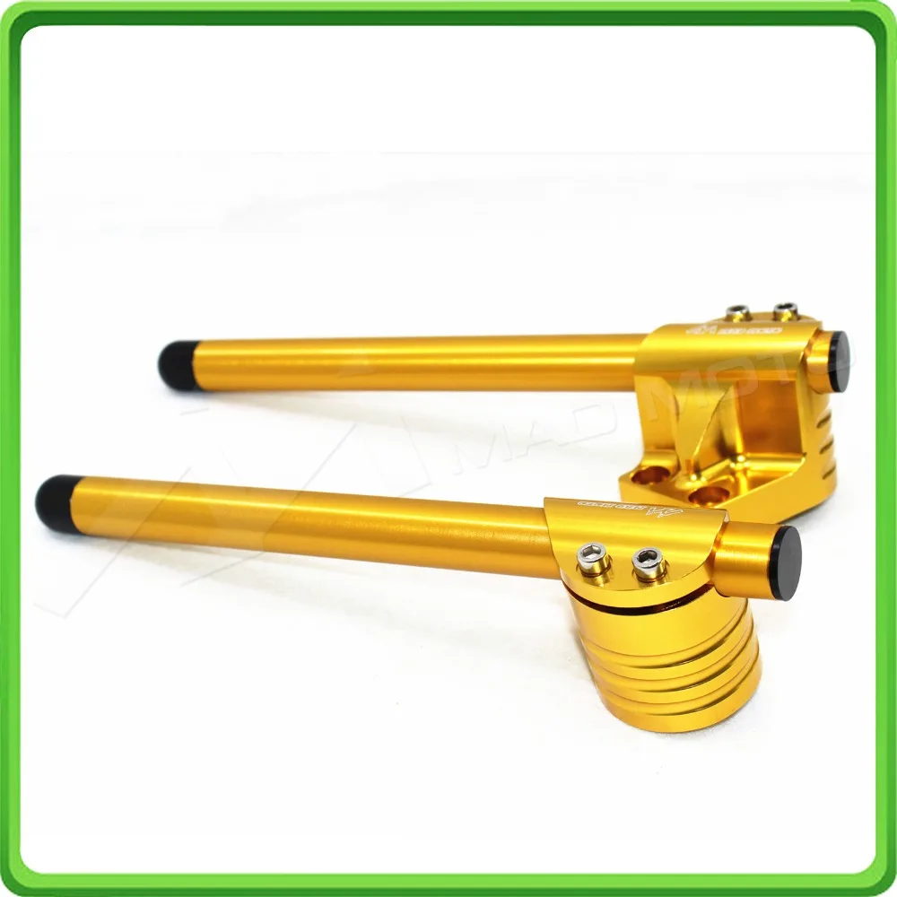 Зажимы и трубки на руль для Kawasaki Ninja 250R / EX250 2008 2009 2010 2011 2012 Стиль A Gold|Руль