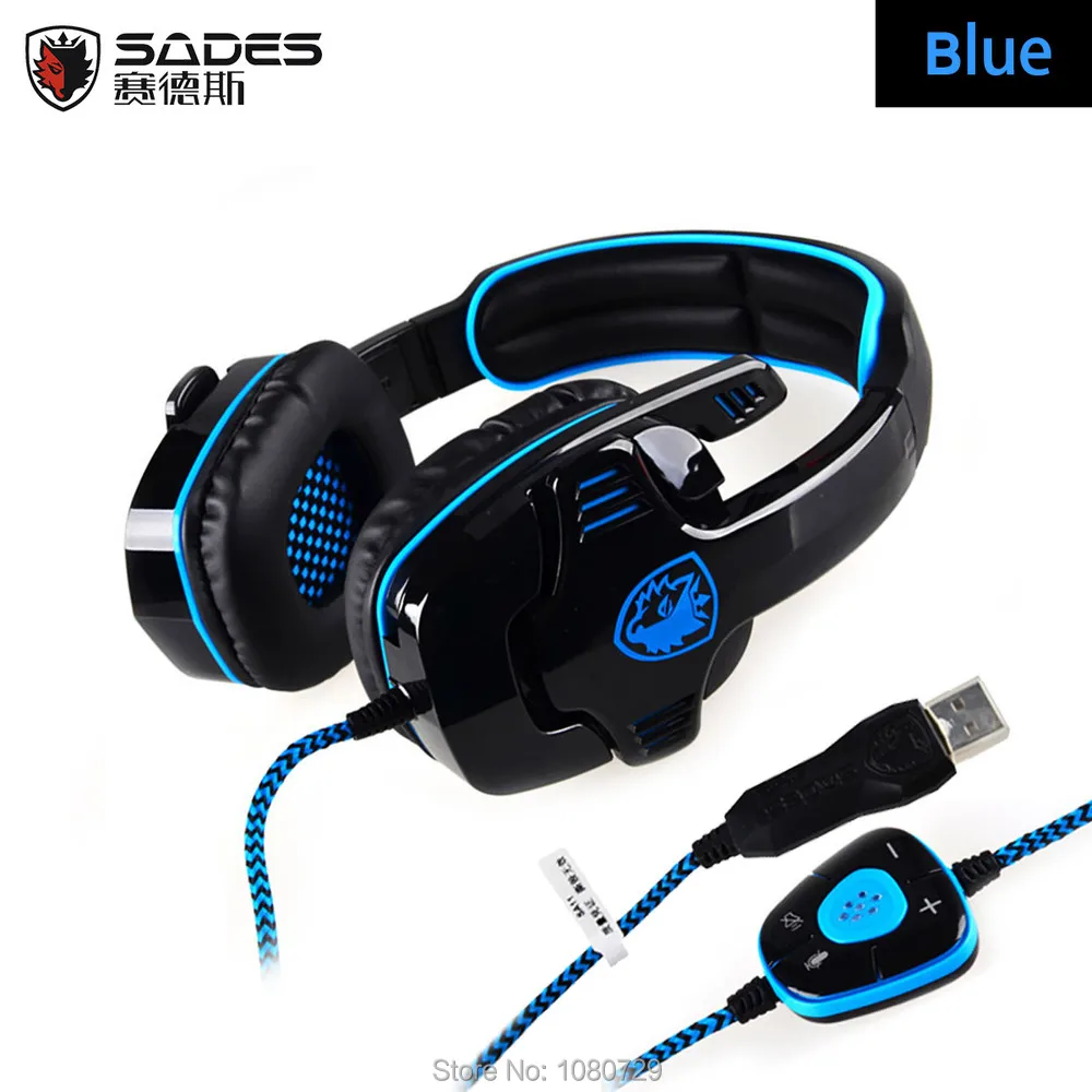 Sades 901 SA SA901 USB игровая гарнитура 7.1 Surround Sound игра наушники с микрофоном для ПК