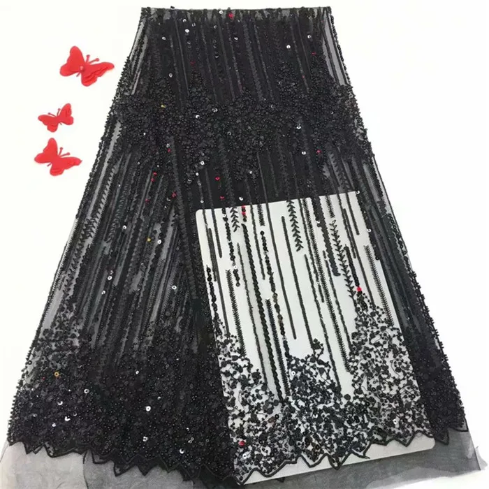 hot sales sequin French Lace Fabric High Quality African Tulle Embroidered flower transparent net For Wedding ffd128 | Дом и сад