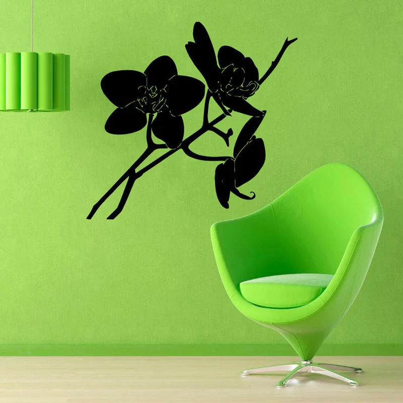 

ZOOYOO Настенная Наклейка с цветами орхидеи, настенные наклейки, домашний декор, художественные Виниловые фрески, украшение для гостиной и спа...