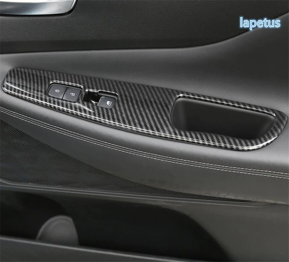 Lapetus IInside дверная ручка панель объемного стеклоподъемника Накладка подходит для hyundai Santa Fe /цвет из углеродного волокна
