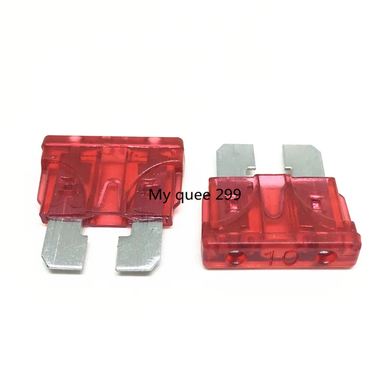 

100pcs automobile blade fuse Medium Car Blade 10A 32V fuse auto fuse --mid 10A