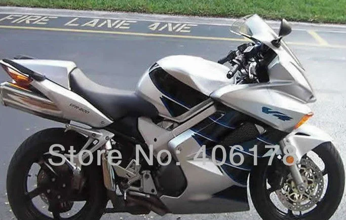 

02-12 VFR 800 Индивидуальные обтекатель для Honda VFR800 2002-2012 серебро обтекатель для мотоцикла синего цвета комплект (литья под давлением)
