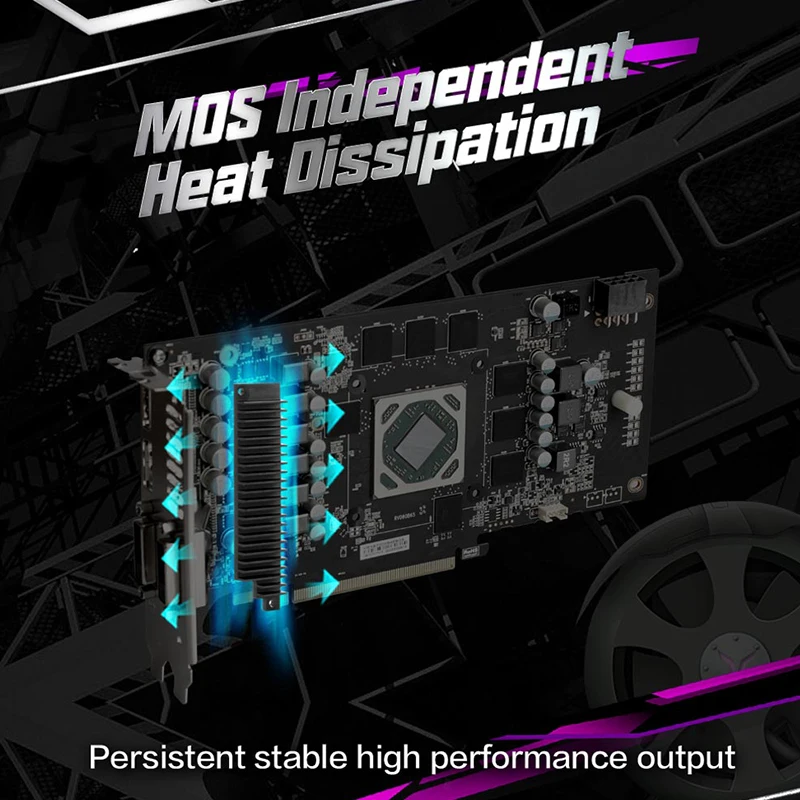 Yeston Radeon RX 580 GPU 8 ГБ GDDR5 256bit игровой настольный компьютер ПК видеокарты Поддержка DVI-D/HDMI PCI-E X16 3,0